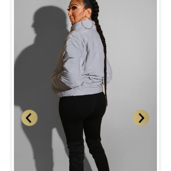 Silver Glow Puff Jacket - Picture 3 of 5